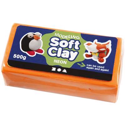 Modellervoks Soft Clay Creas 500g orange