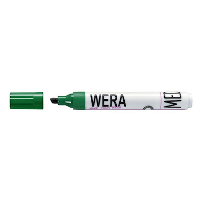 Marker BNT Wera permanent skrå spids 1-4 mm grøn