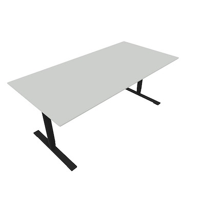 Hæve/sænke bord Dencon 0595/12214 1800x900 sort/grå lam