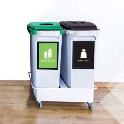 Vogn DURABIN 60l hvid 