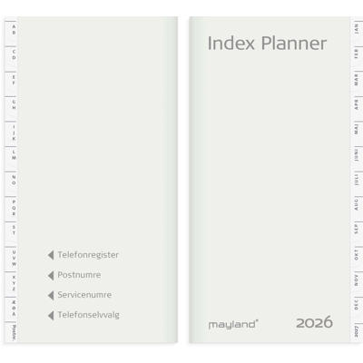Index Planner månedskalender REFILL + tlf.reg. 2026