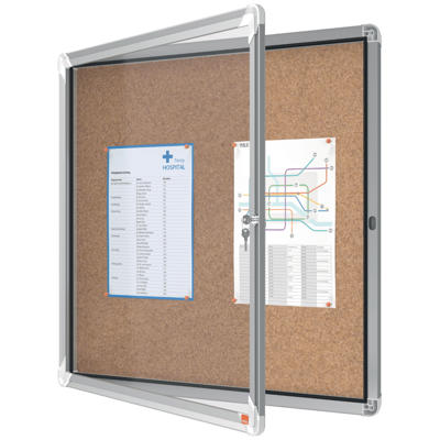 Opslagsskab Nobo Premium kork 6xA4 m/lås indendørs