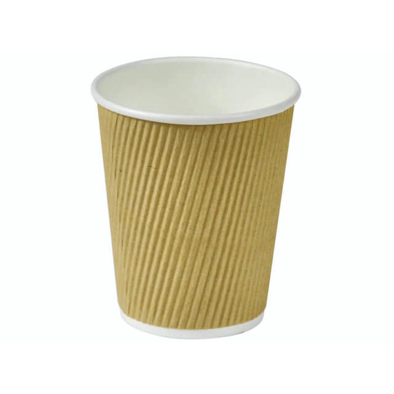 Kaffebæger 8oz Natur Line Ripple Wall pap 25cl /25 stk