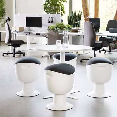 Taburet Sono Tulip Pall hvid