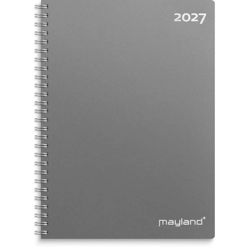 Ugekalender A5 2027 Mayland højform mørkegrå PP-plast