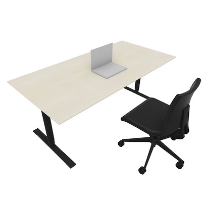 Hæve/sænke bord Dencon 0595/12214 1800x900 sort/ahorn