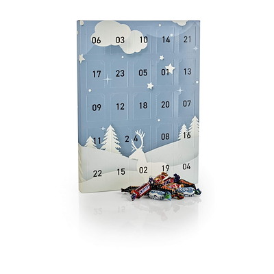 Julekalender 2025 Rensdyr Mars Miniature m/24 låger 265 g