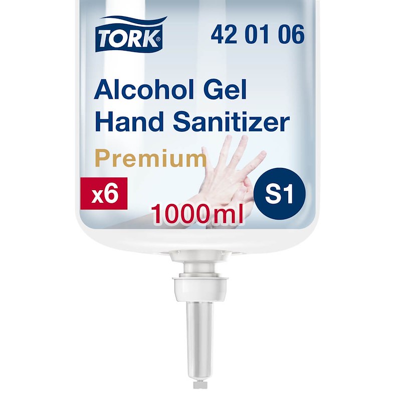 Hånddesinfektion Tork S1 alkohol Gel 420106 pk./6x1l