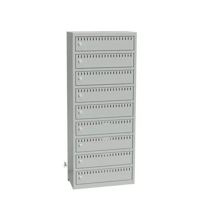 Ladeskab Sono B550 t/ cykel batterier 9 rum væg grå