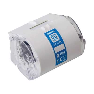 Label Brother hvid-farvelabel 50mmx5m CZ1005