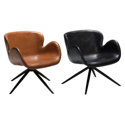 Loungestol Gaia Vintage kunstlæder/sort