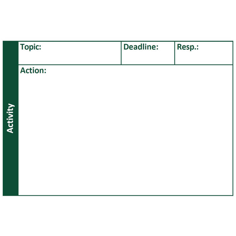 Magnet stickers Lean " Activity " 9x14cm grøn