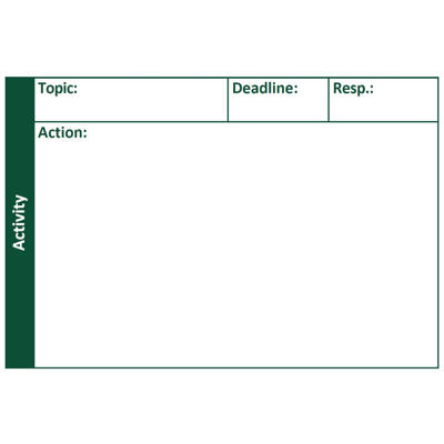 Magnet stickers Lean " Activity " 9x14cm grøn