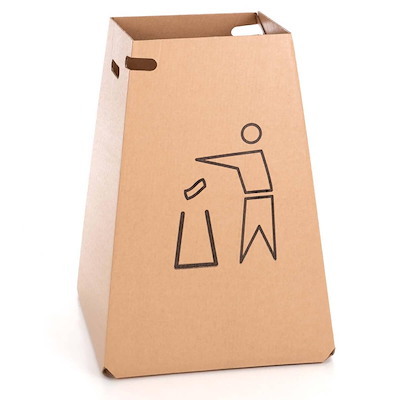 Skraldespand pap DropBucket med bund udendørs 100L pk./5