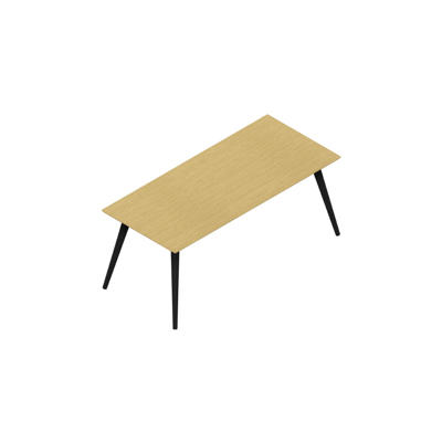 Konferencebord Dencon XL 1926 180x80 HPL eg/sort