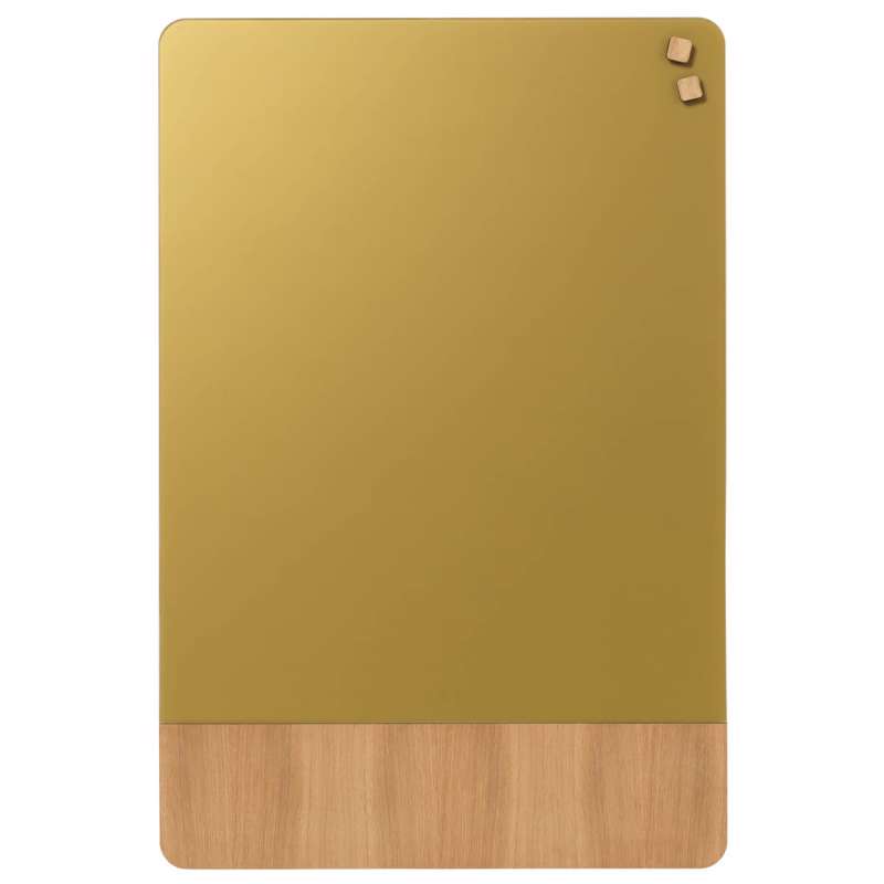Glastavle Naga magnetisk 60x80 mat guld/egefiner
