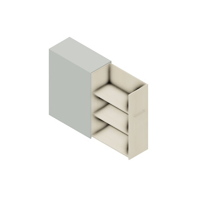 Udtræksskab Dencon Delta45 2369 110x40x80 lysegrå/ahorn