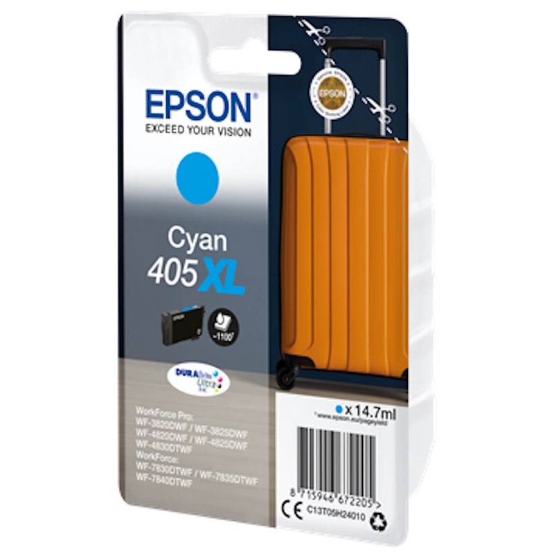 Farvepatron Epson T405XL t/7830-35-40 cyan