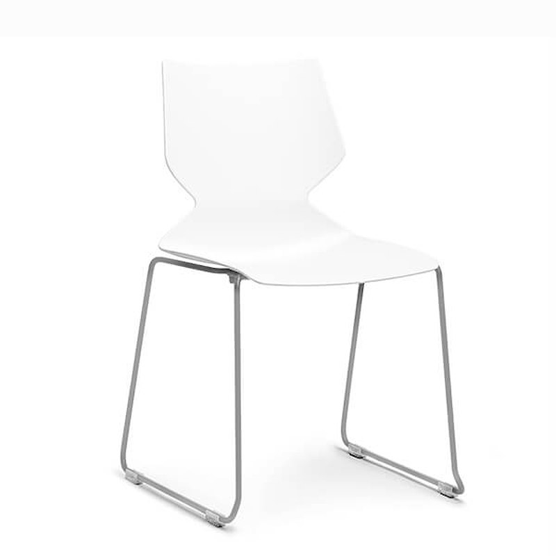 Konferencestol Sono Fly hvid alu stel