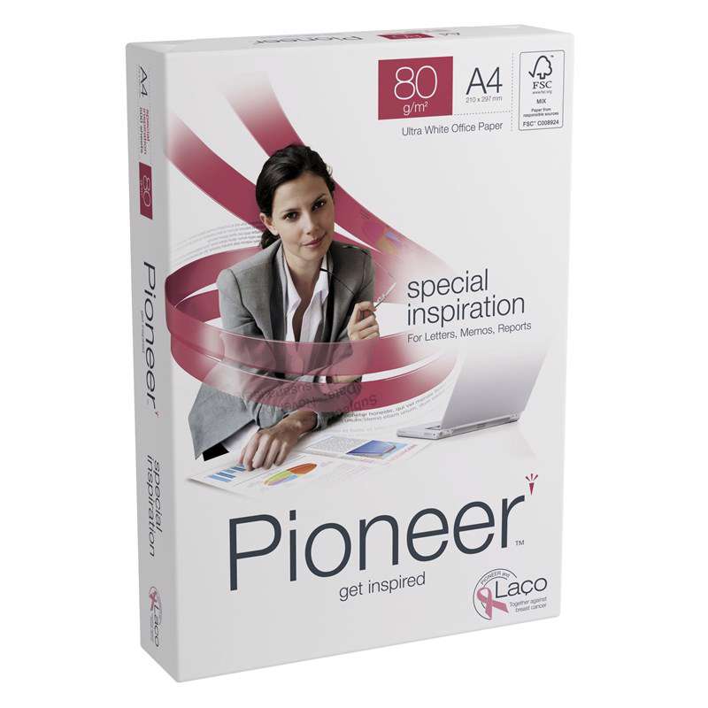 Kopipapir Pioneer 80g A4 500ark/pk