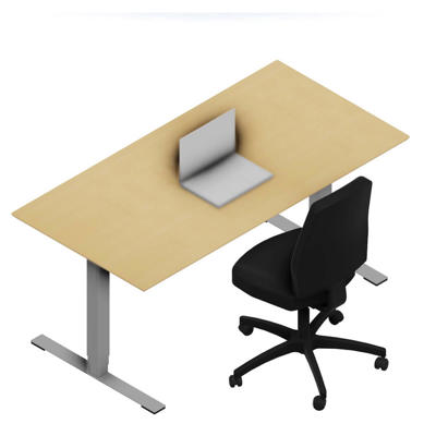 Hæve-sænke bord Dencon V3504 1600x800 alu stel bøg pl