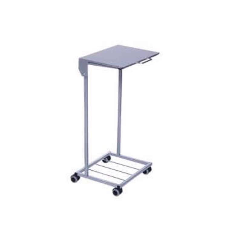 Affaldsstativ m/låg 100L sølvfarvet