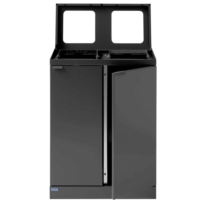 Affaldssystem affaldssortering Bica 871 2x45L antracit