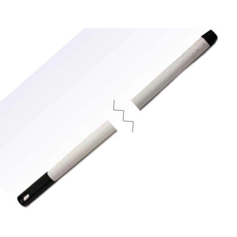 Skaft t/fejekost letmetal m. gevind 1300mm hvid /6stk