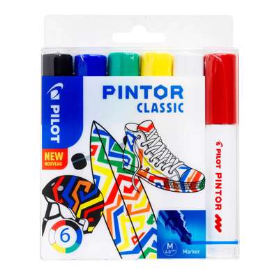 Marker Pilot Pintor Classic Mix ass. medium 6stk/pk.