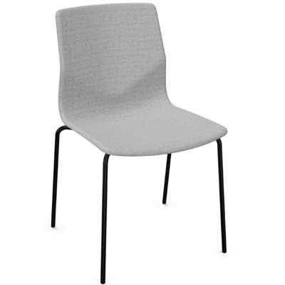 Kantinestol Four Sure 44 fuld polst. anthracite sort stel