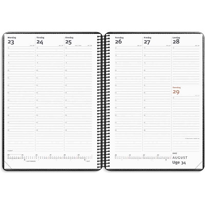 Diplomat ugekalender 2027 Mayland m/spiral sort kunstskind