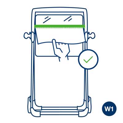 Gulvstativ Tork Performance W1 sort/rød 652008