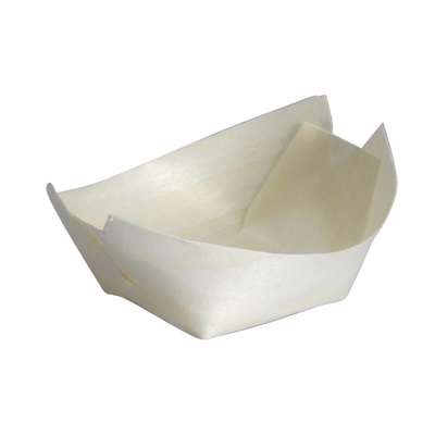 Træbåd træ komposterbar Gastro-Line 7x5,5x2,5cm 100stk brun