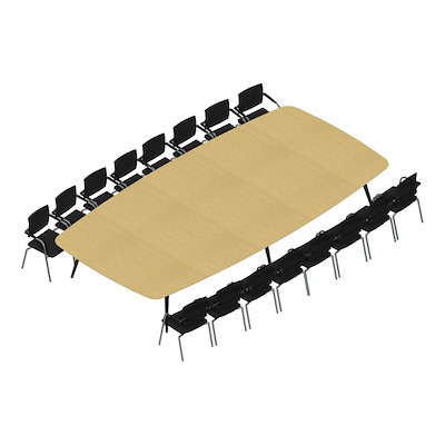 Konferencebord Dencon XL 1906 480x240 HPL eg/sort