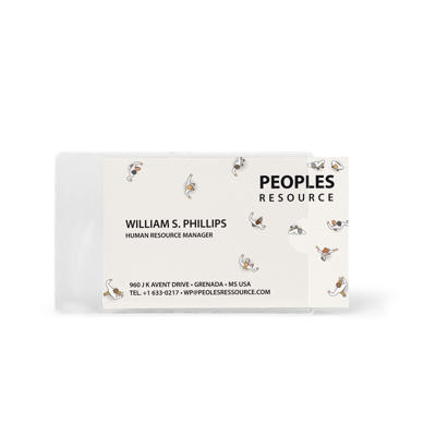 Visitkortlommer 60x95mm selvk. åben kort side 10stk/pk