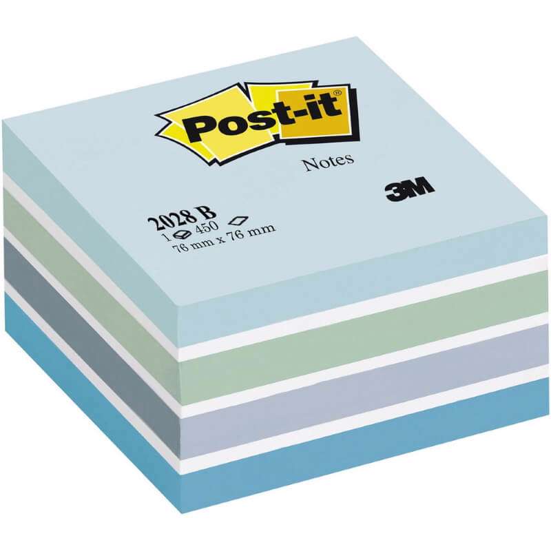 Post-it notes Kubus 76x76 pastel blå