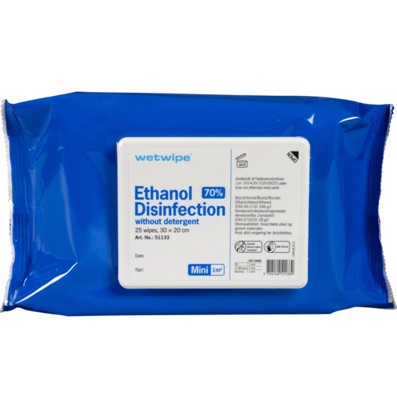 Desinfektionsserviet Wet Wipes mini 30x20cm pk./25