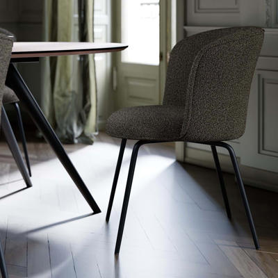 Stol Bliss Major brown boucle stof