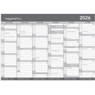 Basic kontorkalender A3 2026