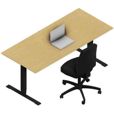 Hæve-sænkebord Dencon X3502 1800x800 sort stel eg pl