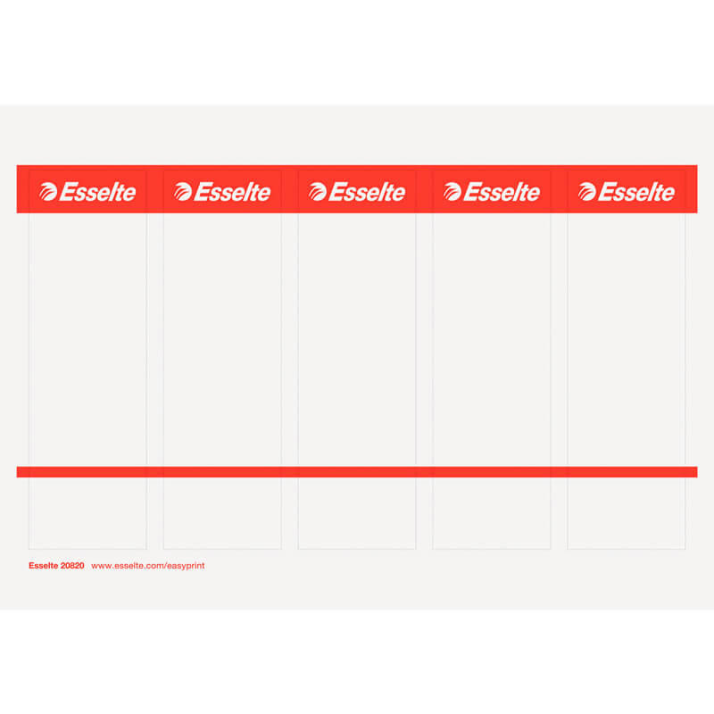 Rygetiket Esselte t/brevordner 75mm 50stk/pak