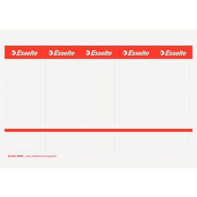 Rygetiket Esselte t/brevordner 75mm 50stk/pak