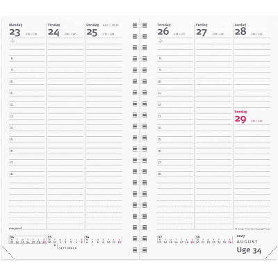 Week Planner 2027 Mayland højformat REFILL