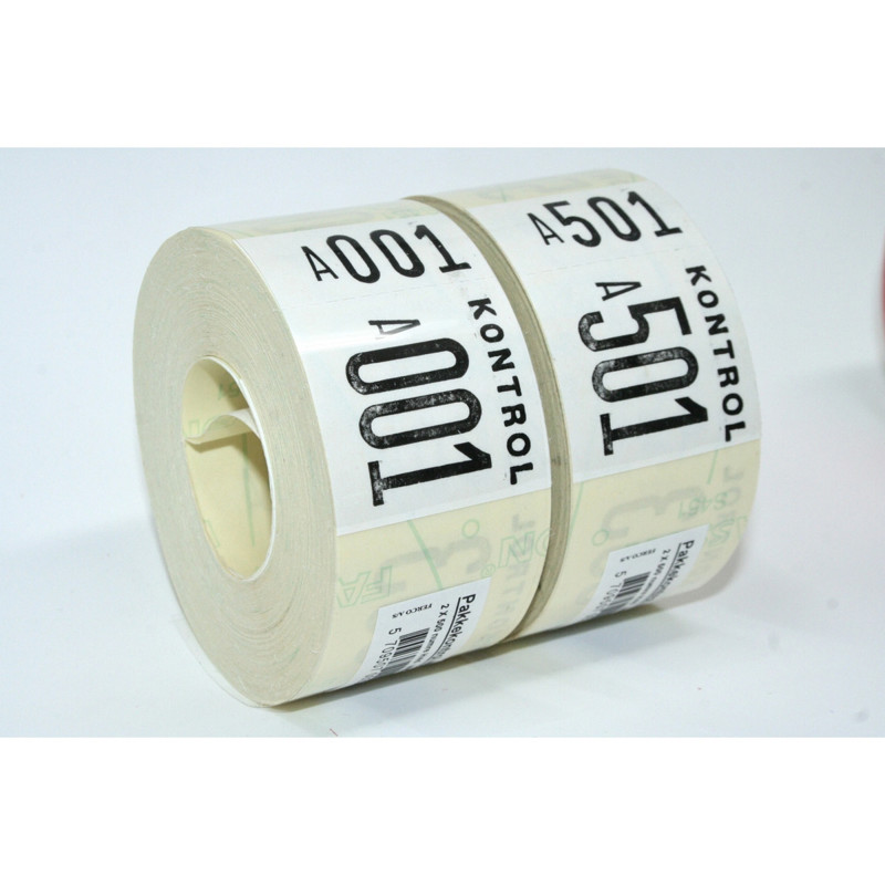 Pakkekontrol 2-delt selvkl. hvid