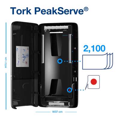 Dispenser Tork PeakServe Continuous H5 552508 sort