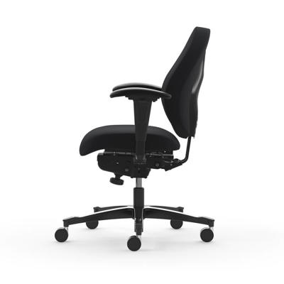 Kontorstol Malm R4 Medium Dux sæde sort kryds fame