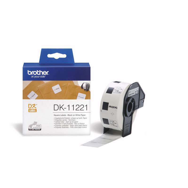 Label Brother hvid DK11221 23x23mm 1000stk/rl