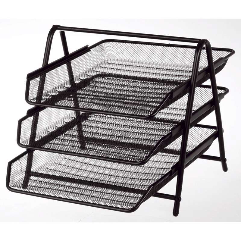 Brevbakkesæt tråd metal m/3 bakker sort