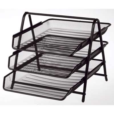 Brevbakkesæt tråd metal m/3 bakker sort