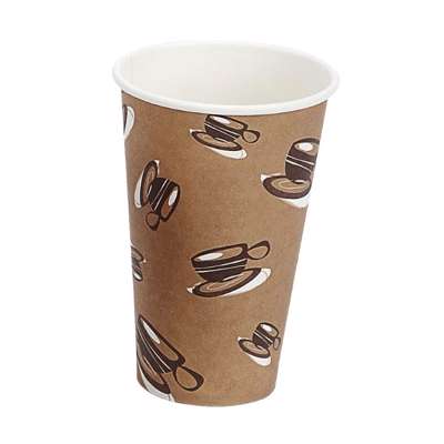 Kaffebæger 16oz 45cl Hot Cup Single Wall pap /50 stk